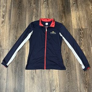 Kastel Denmark Training Zip-up Jacket -  Navy w/Red/White Accents - Size Small